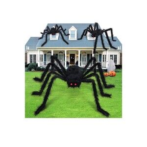 3PCS Giant Spiders Halloween Decorations for Indoor Outdoor Halloween Decor F...